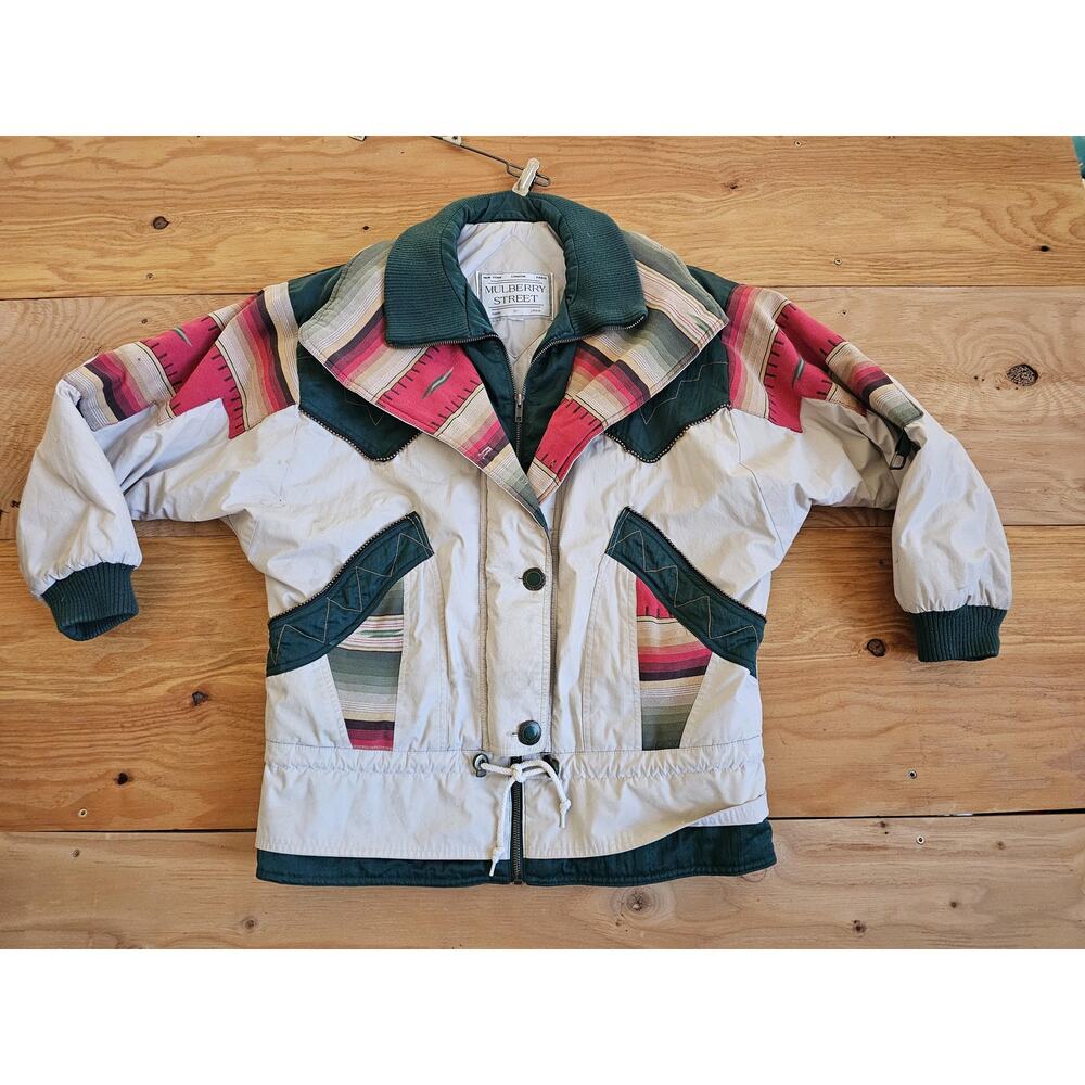 Mulberry Street Jacket Khaki Tan Women's Sz S 1990s